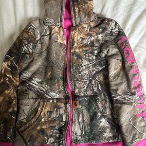 Carhartt Kids Camouflage and Pink Reversible Hoodie